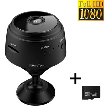 PuroTech PuroTech - Smart Spy Camera 300mAh - Hidden Camera - Mini Camera - Spy Cam - WiFi 1080 HD - Incl. 32GB SD Card - Security Camera