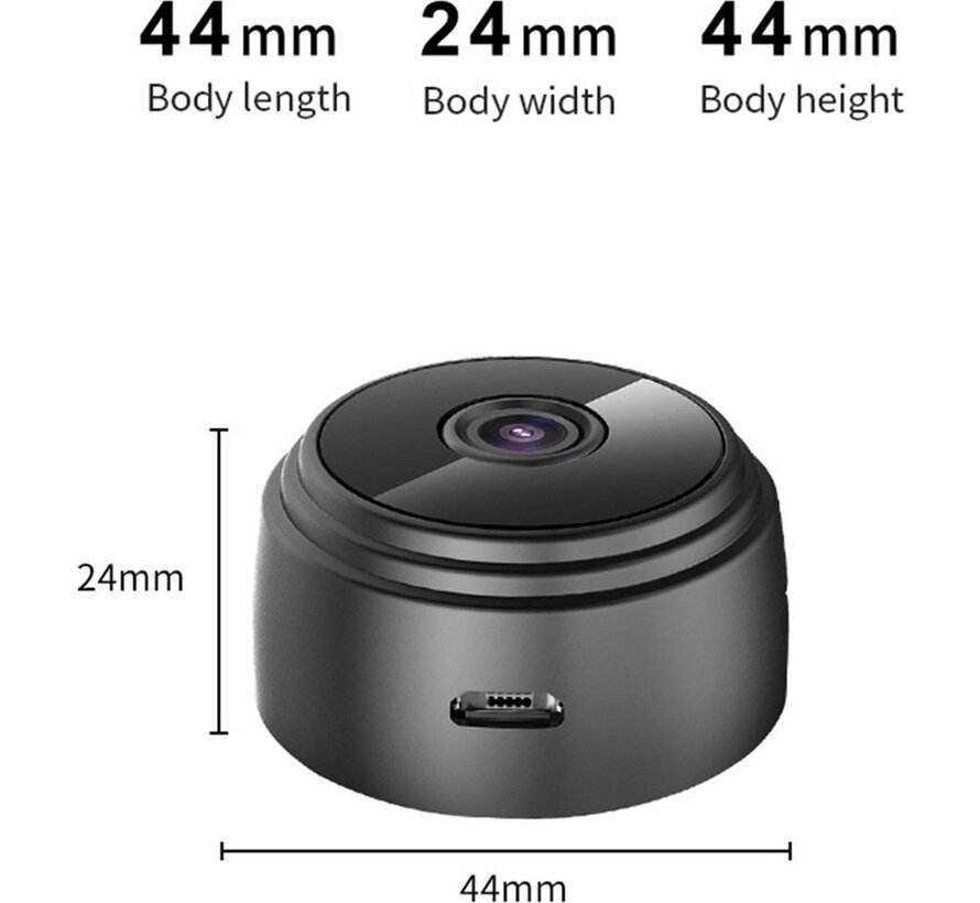 PuroTech - Smart Spy Camera 300mAh - Hidden Camera - Mini Camera - Spy Cam - WiFi 1080 HD - Incl. 32GB SD Card - Security Camera