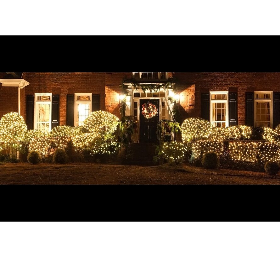Filet de Noël Deuba avec 160 LED blanc chaud | pour l'intérieur et l'extérieur | 200 x 150 cm | AVEC télécommande