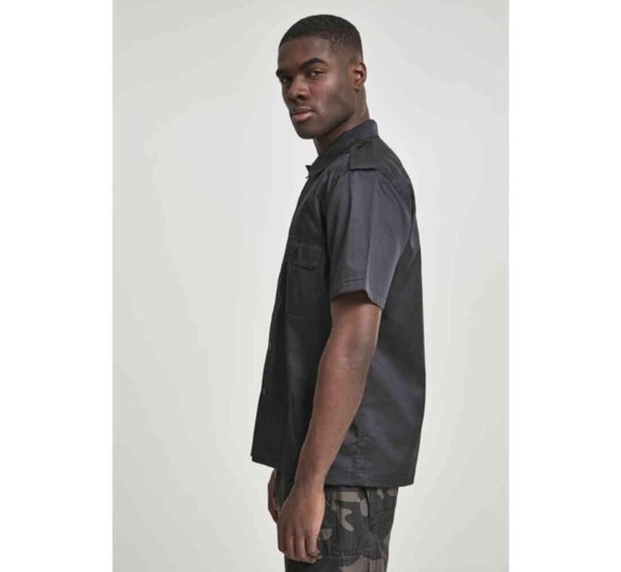 Urban Classics Shirt -5XL- US Shirt 1/2 Black