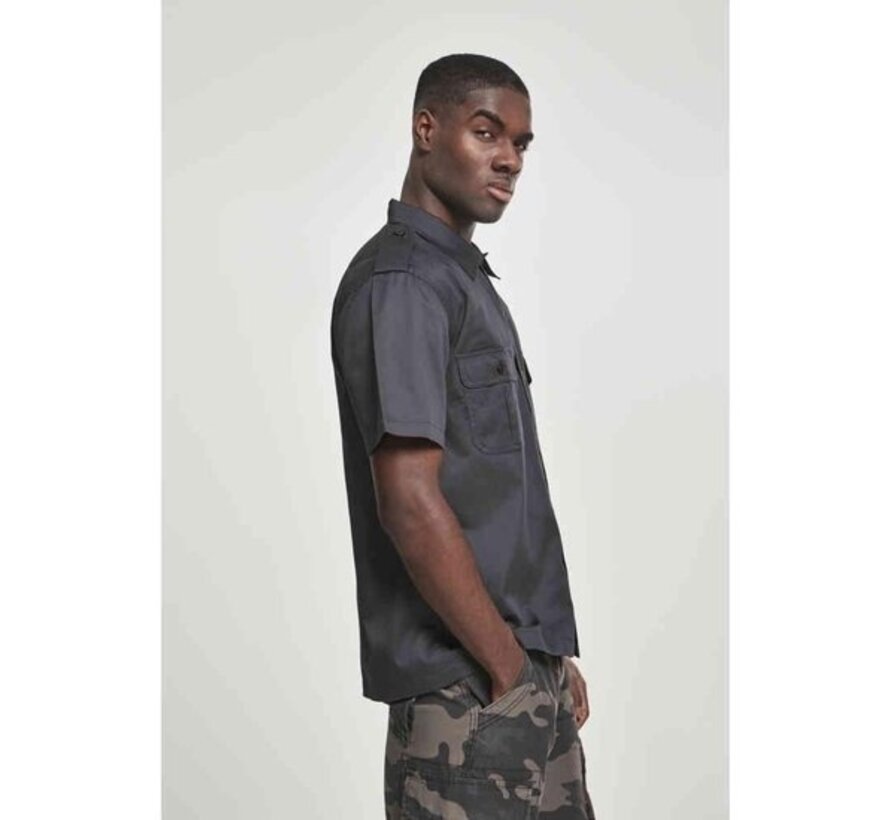 Urban Classics Shirt -5XL- US Shirt 1/2 Black