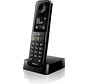 Philips D4701B Téléphone DECT sans fil - Ecran 4,6 cm - Plug-and-Play - Design optimisé - Noir