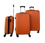 Hoffmanns Set de valises 3 pièces INCL Serrure à chiffres - 76x52x30cm - Travelline Orange - Roues 360 degrés