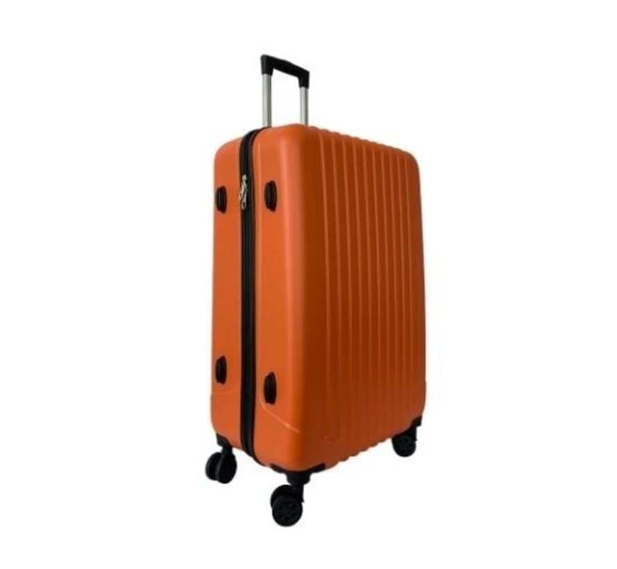 Hoffmanns Set de valises 3 pièces INCL Serrure à chiffres - 76x52x30cm - Travelline Orange - Roues 360 degrés