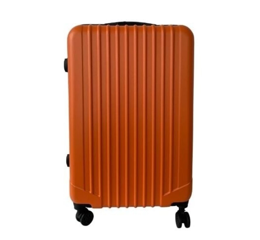 Hoffmanns Set de valises 3 pièces INCL Serrure à chiffres - 76x52x30cm - Travelline Orange - Roues 360 degrés