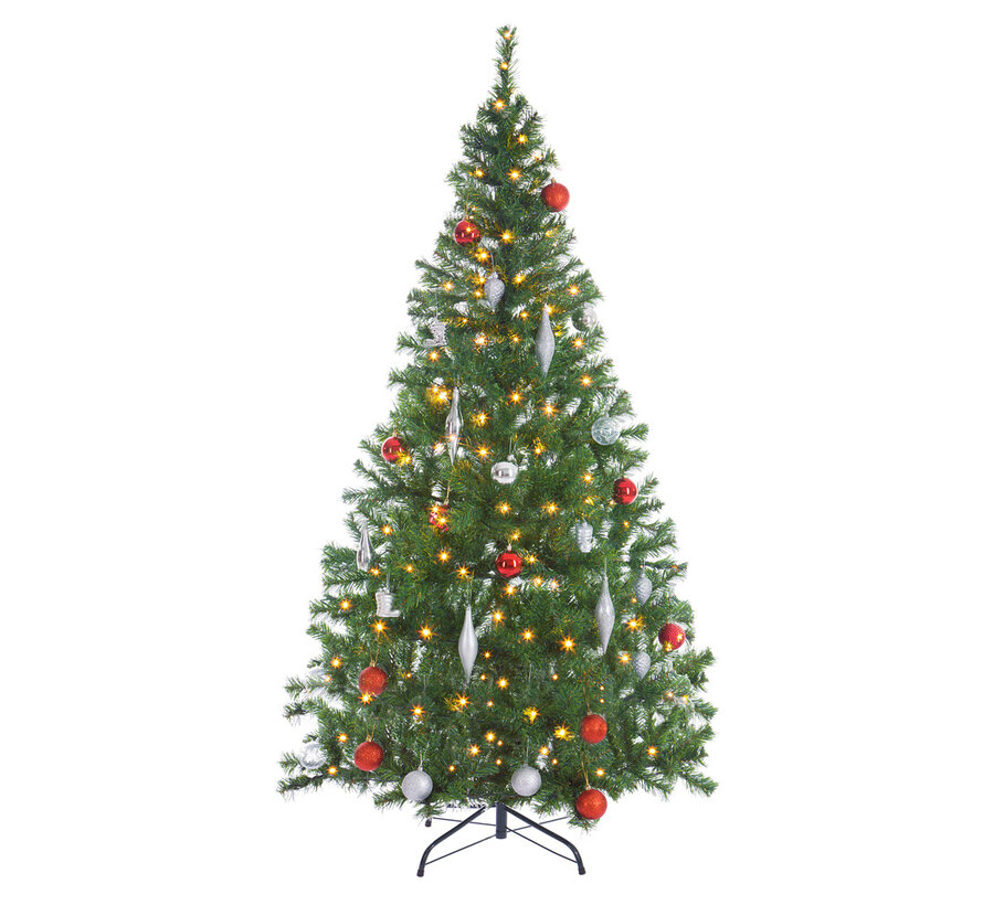 Sapin de Noël Casaria - 140cm, y compris les lumières de sapin de Noël