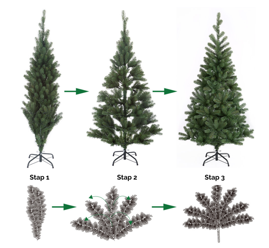 Sapin de Noël Casaria - 140cm, y compris les lumières de sapin de Noël