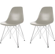 The concept factory Chaises d'usine The concept - Gris - Lot de 2