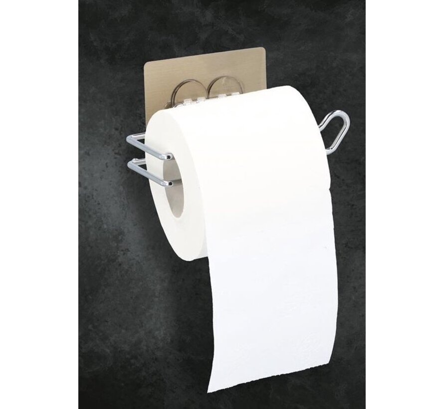 Porte-rouleau de toilette suspendu - Pas de perçage - Porte-rouleau de toilette - acier inoxydable - Ventouse