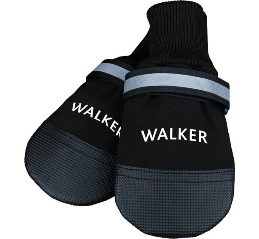 Trixie Walker Care Comfort - S - Chaussures pour chien - Noir - 2 pièces