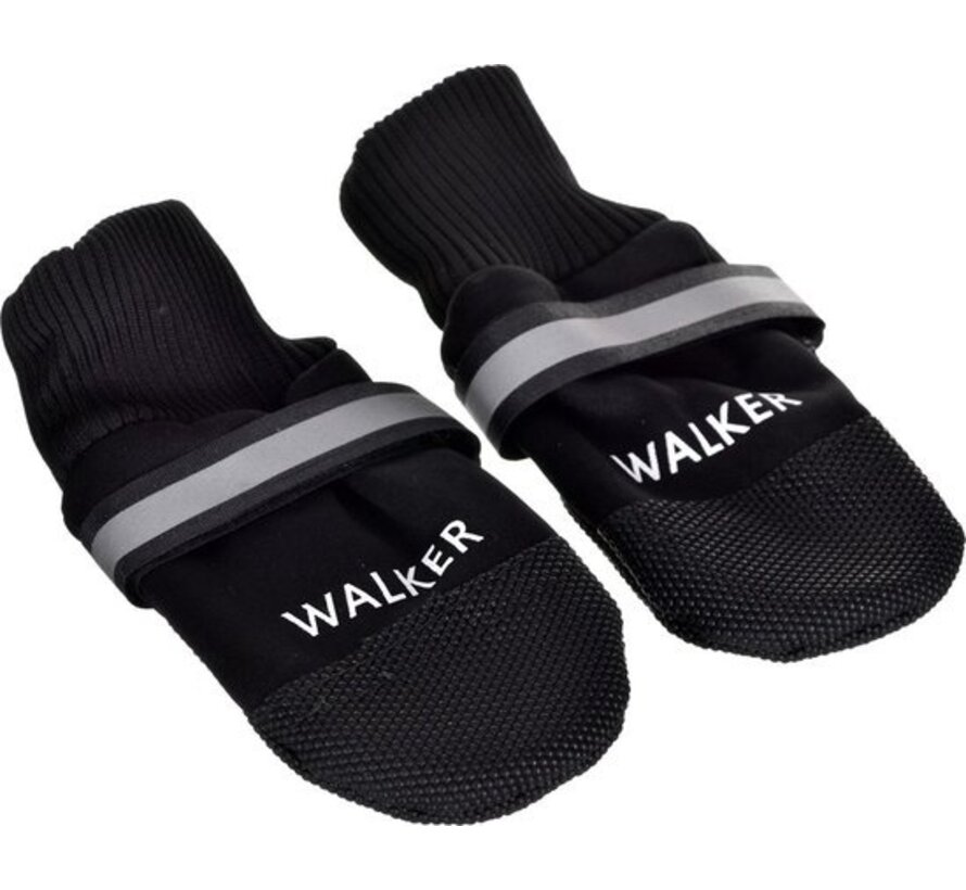 Trixie Walker Care Comfort - S - Chaussures pour chien - Noir - 2 pièces