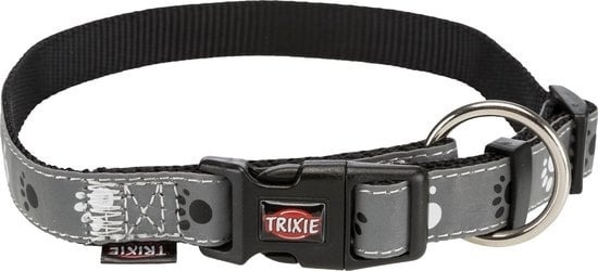 Collier pour chien Trixie Silver Reflective Black/Silver Grey - 22-35 cm
