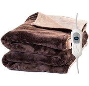 STAUS&BACH STAUS&BACH POWERNAP- Couverture chauffante électrique en polaire - 1/2 personne plaid/sherpa - Couverture câline 160x120 cm - Résiste au lave-linge - Couverture chauffante - 3 niveaux de chaleur - Marron