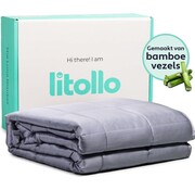 Litollo Litollo Weighted Blanket 8 kg - Couverture lestée - matériau durable en bambou - gris - 150x200cm