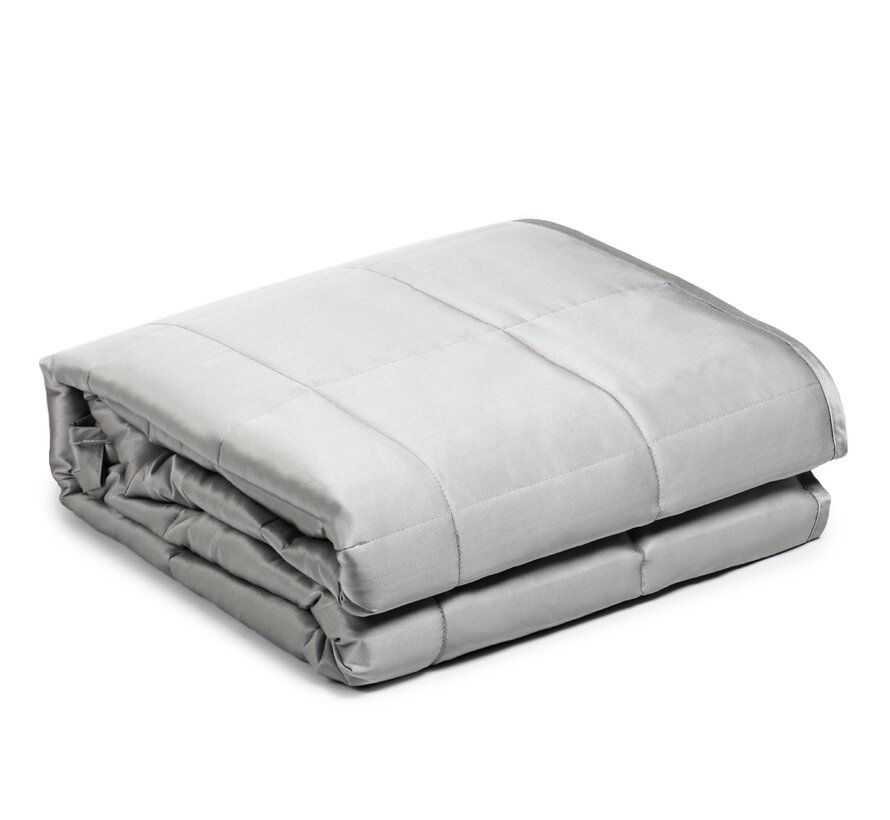 Litollo Weighted Blanket 8 kg - Couverture lestée - matériau durable en bambou - gris - 150x200cm