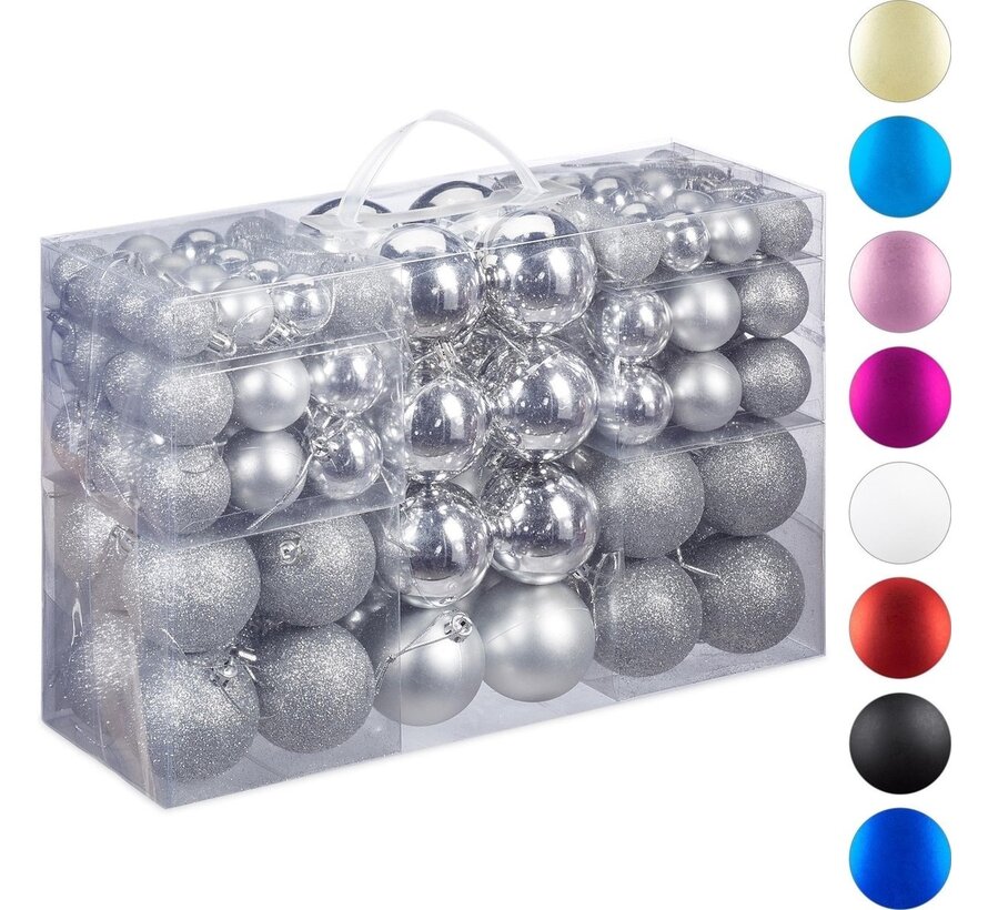 Jeu de boules de Noël Relaxdays - 100 pièces - Plastique