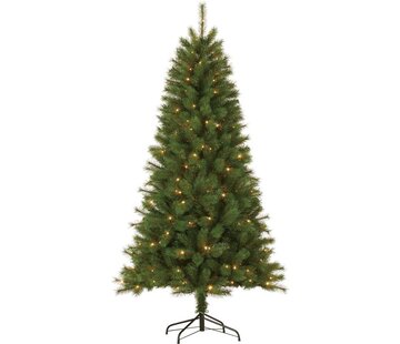 Giftsome Giftsome Christmas tree - Sapin de Noël avec lumières LED - Branches pliables - Lumière blanche chaude - 185 CM - Vert