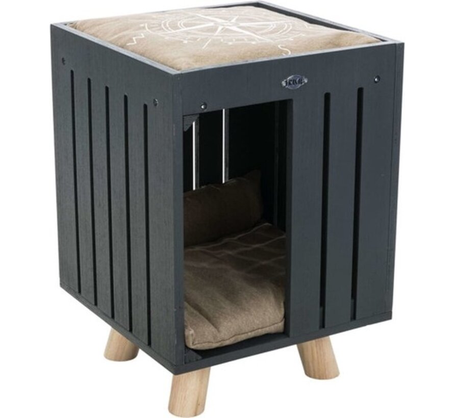 Trixie Be Nordic Cat house Alva Anthracite/Sand 36X36X51 CM