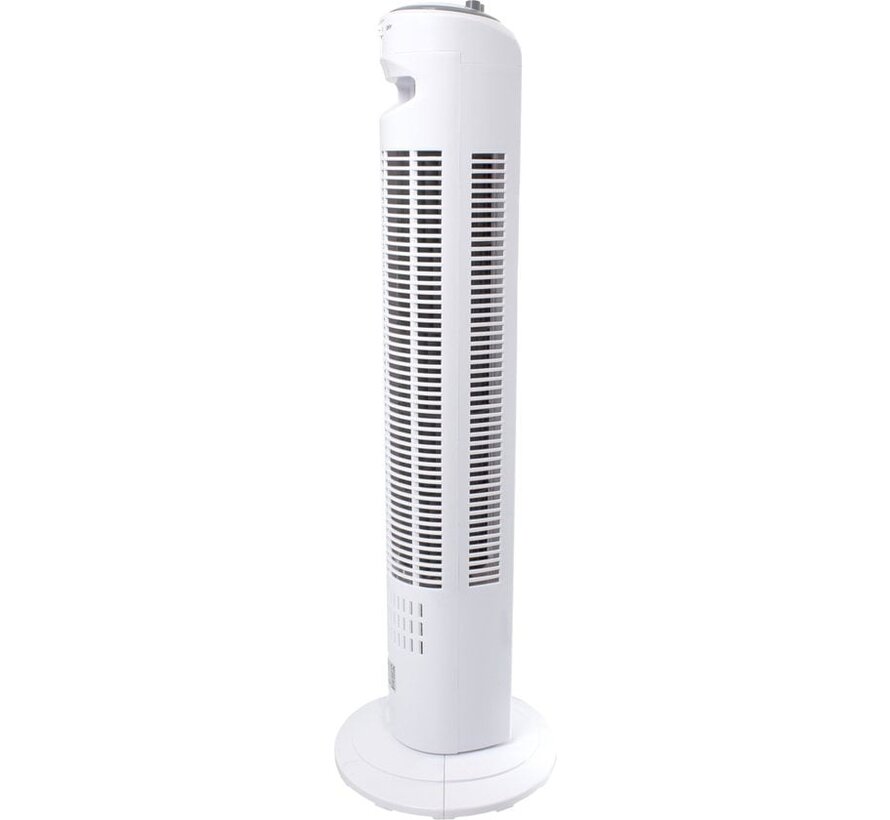 SUNTEC CoolBreeze 7400TV - Ventilateur de tour avec télécommande et minuterie | Blanc - 45 Watt - Ventilateur à 3 vitesses - Machine à vent - Pour la chambre, le bureau ou le balcon