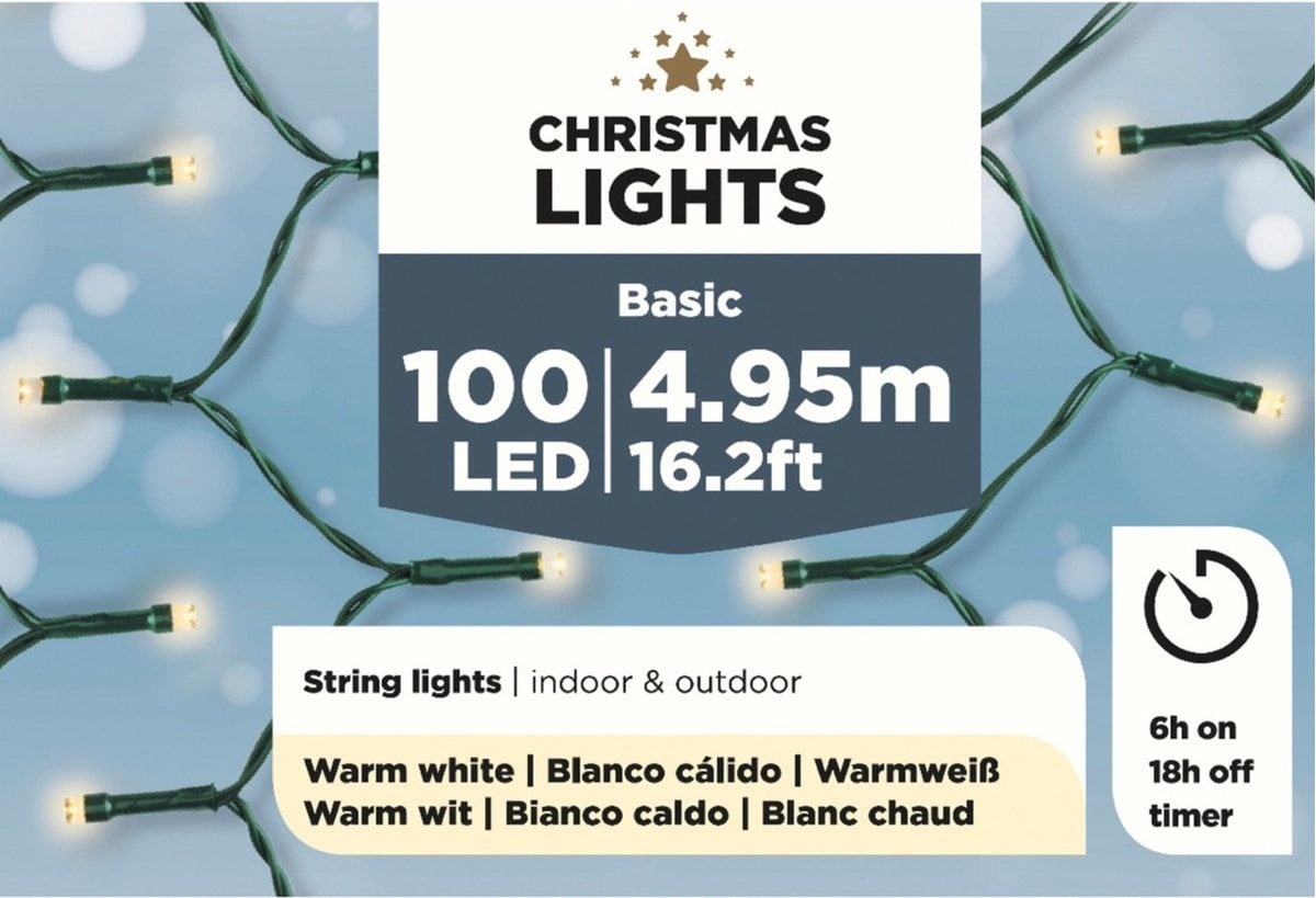 Lumières de Noël Lumières de Noël - 100 LED - 4,95 m