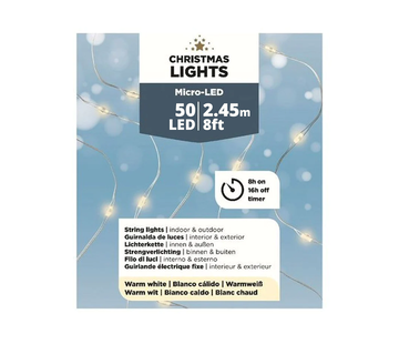 Christmas Lights Lumières de Noël Lumières de Noël - 50 LED - 2,45 m