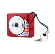 Camo Camo - Mini caméra enregistreuse portable avec microphone - Porte-clés - Support 32 Go - Rouge