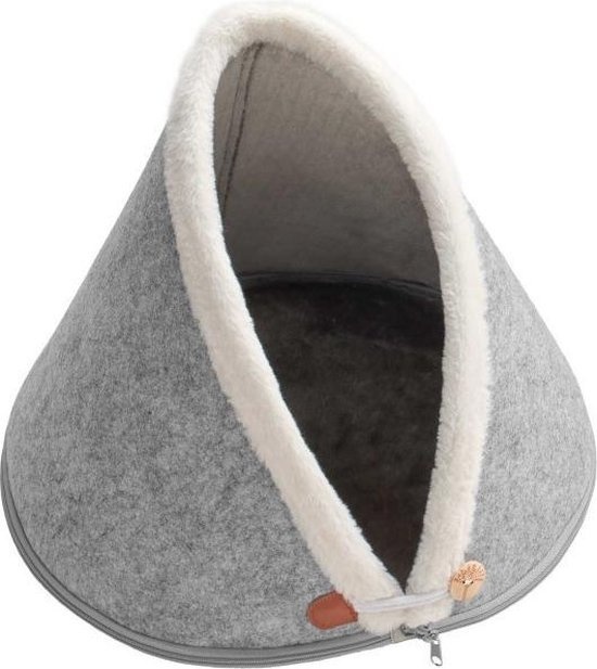 Cat Cave Skive Grey 44x44cm - Maison pour chat - Lit pour chat - Panier pour chat