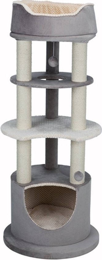 Griffoir Trixie Lavinia, couleur Cappuccino/Crème - Dimensions : 58x58x138 cm
