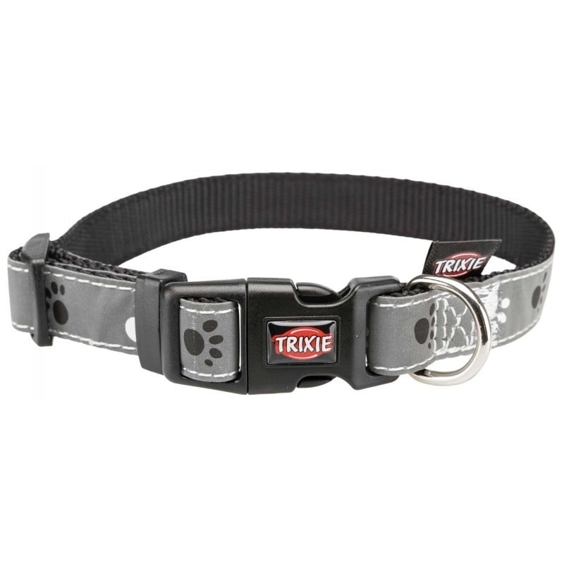 COLLIER POUR CHIEN TRIXIE ARGENT REFLECT NOIR/GRIS ARGENTÉ