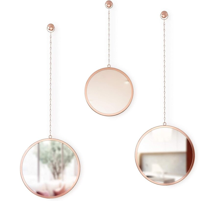 Miroirs décoratifs Umbra Dima Round - Lot de 3 - Cuivre