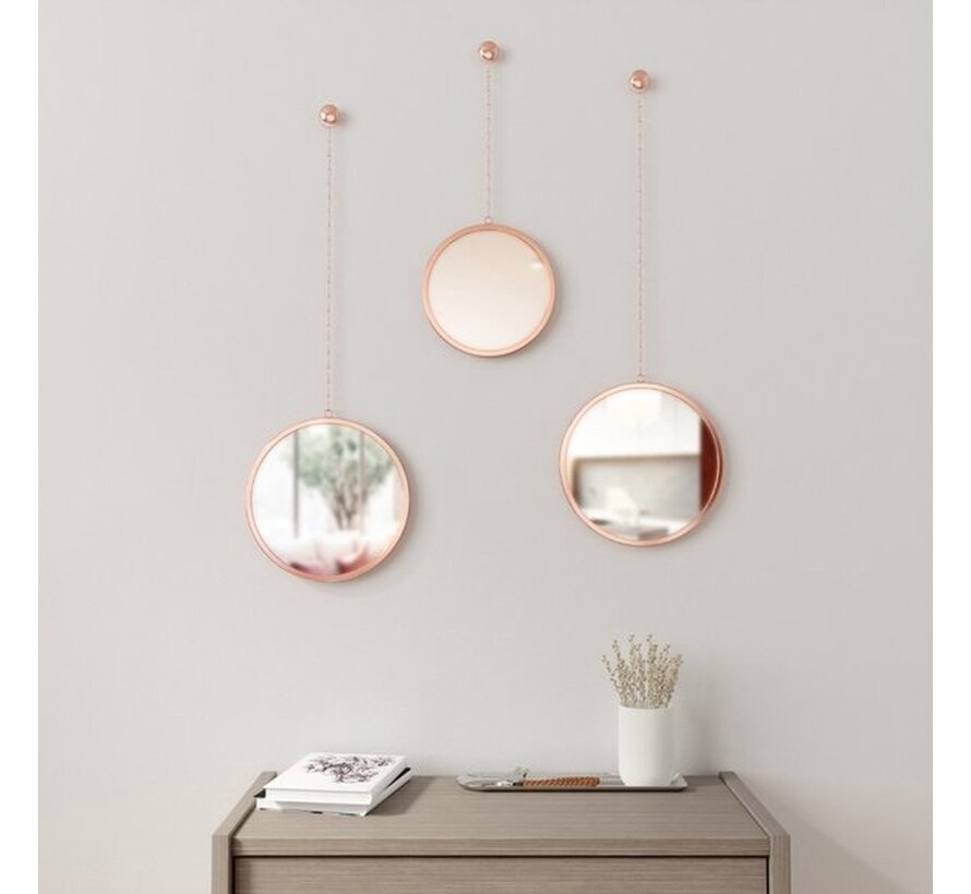 Miroirs décoratifs Umbra Dima Round - Lot de 3 - Cuivre