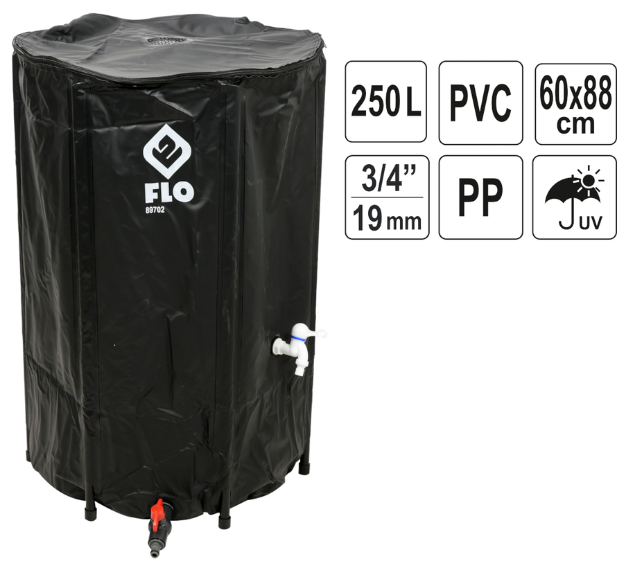Réservoir d'eau de pluie - 250L - PVC