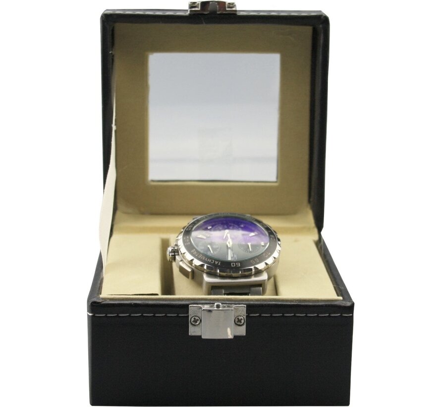 Boîte à montres - Boîte à montres pour hommes et femmes - 1 montre - Noir