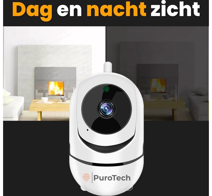 Caméra de sécurité - Caméra IP pour animaux - Audio bidirectionnelle - Détection de mouvement et de son - Vision nocturne - Sans fil - Caméra pour chiens - Stockage dans le nuage ou l'application