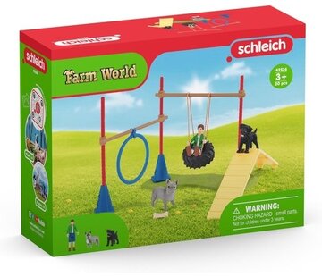 Schleich schleich FARM WORLD - Dog Fun - Set de jouets - Jouets d'enfants pour Garçons et Filles - 3 à 8 ans - 18 pièces