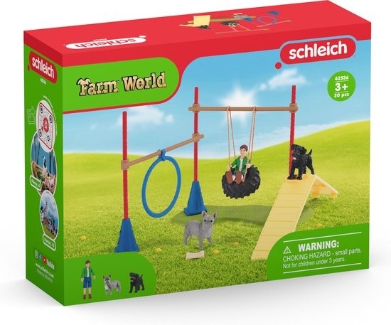 schleich FARM WORLD - Dog Fun - Set de jouets - Jouets d'enfants pour Garçons et Filles - 3 à 8 ans - 18 pièces