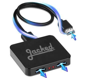 Jacked Répartiteur HDMI 2 voies 1 entrée 2 sorties ou 2 entrées 1 sortie - Commutateur HDMI 4K