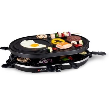 Alpina Alpina Gourmet Set - Gril - avec poêles et spatules - 1200W - 8 personnes