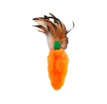 Kong Jouet pour chat Carotte avec plume - Orange