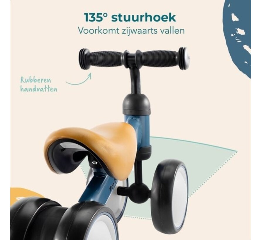 LifeGoods TurboToddler Balance Bike - Jouets à partir de 1 an - Scooter pour enfants - Bleu marine
