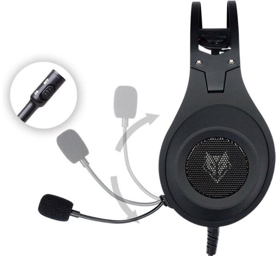 NUBWO® Casque de jeu avec microphone - Réduction du bruit - PS5, PS4, PC et Xbox