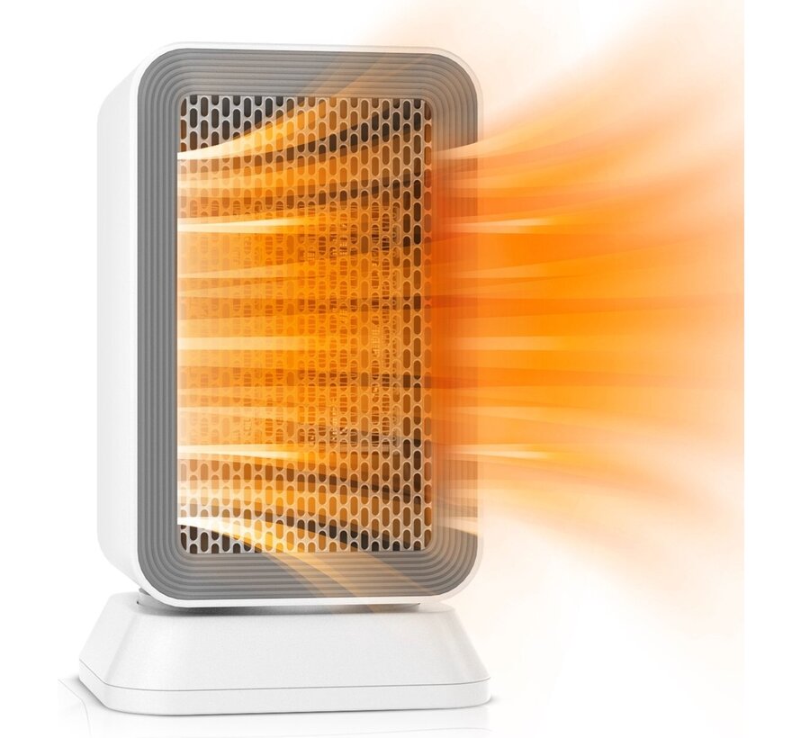 MATTI® - Réchaud à ventilateur - Réchaud électrique - Réchaud en céramique - Fonction oscillation et minuterie 1000W