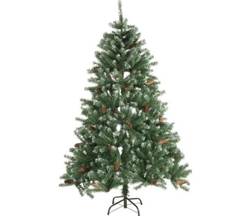 Christmas Gifts Cadeaux de Noël Arbre de Noël artificiel - Epicéa avec pommes de pin - Décoration de Noël pour l'intérieur - 1024 Tops - 210 cm - Vert