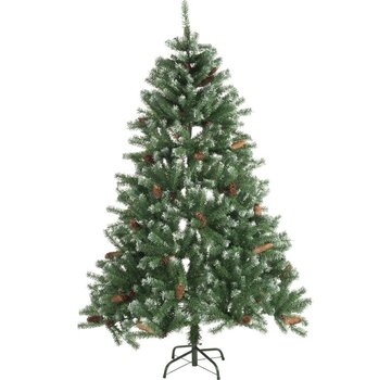 Christmas Gifts Cadeaux de Noël Arbre de Noël artificiel - Epicéa avec pommes de pin - Décoration de Noël pour l'intérieur - 1024 Tops - 210 cm - Vert