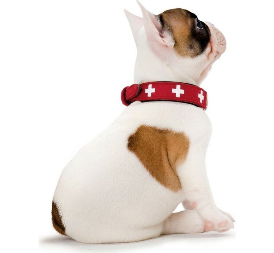 Collier pour chien Hunter Swiss Red/Black (35-39.5 cm)