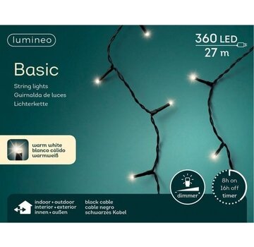 Lumineo Lumières de Noël blanc chaud 360 lumières pour l'extérieur - lumières pour arbres