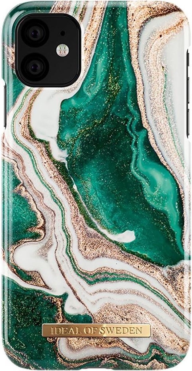 Apple iPhone 11 Fashion Case Golden Jade Marble