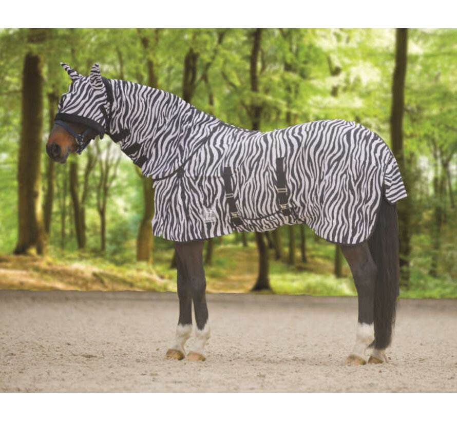 KANTRIE - Tapis anti-mouches pour chevaux - motif zébré - 75cm