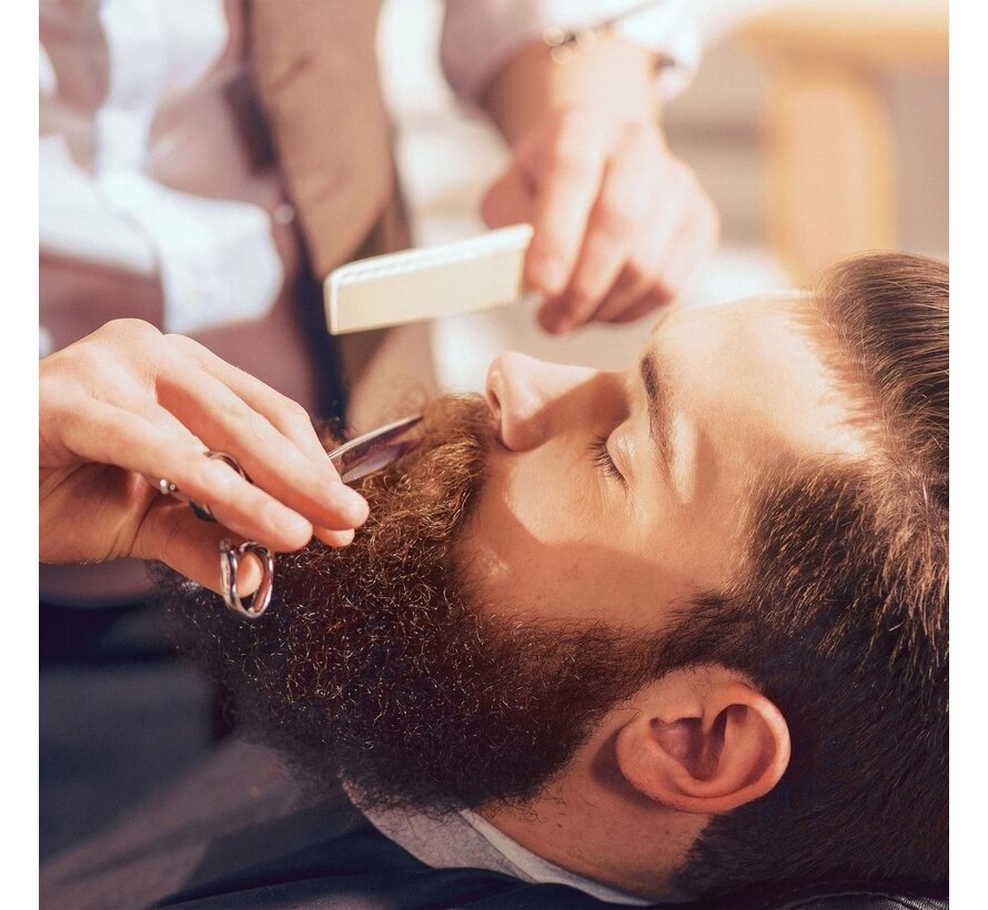 Relaxdays Beard care / manicure set 11-piece - grooming set for men - including beard scissors / beard comb / razor in leather storage case