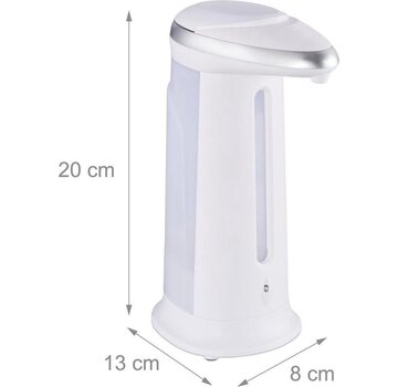 GS Quality Products Distributeur de savon avec capteur 330 ml - pompe à savon automatique avec capteur de contrôle infrarouge